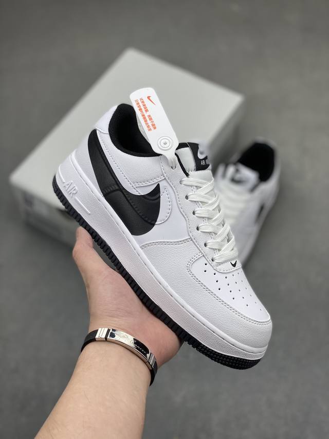 Nike Air Force 1 Low 白黑涂鸦大勾 原楦头原纸板 打造纯正空军版型 专注外贸渠道 全掌内置蜂窝气垫 原盒配件 原厂中底钢印、拉帮完美 货号：