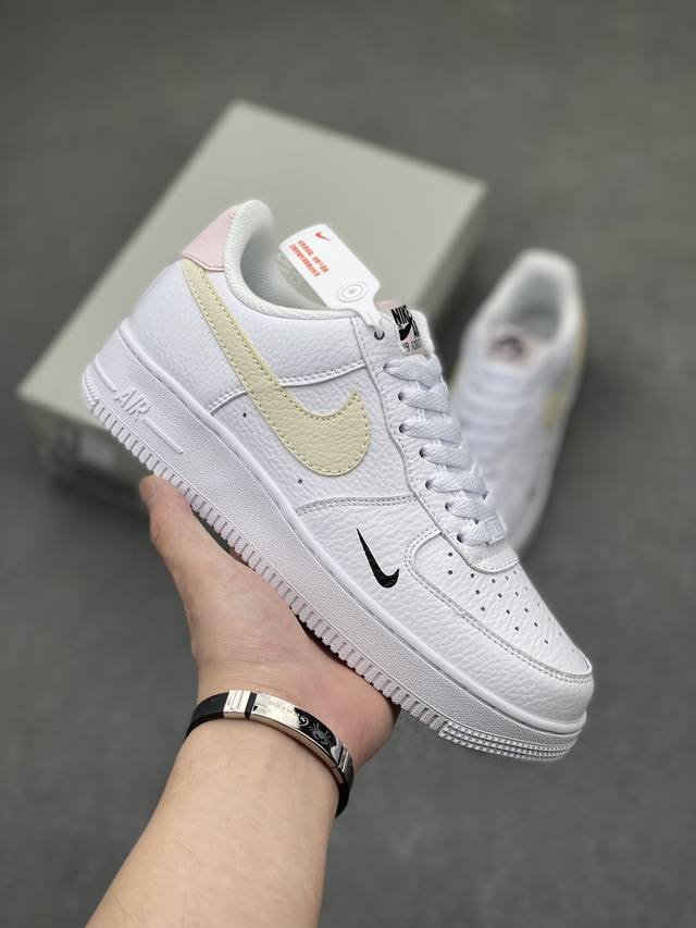 公司级 Af1耐克 Nike Air Force 1 ‘07 Low 空军一号 厚底增高百搭运动板鞋 原楦头原纸板 打造纯正空军版型，专注外贸渠道 全掌内置蜂窝