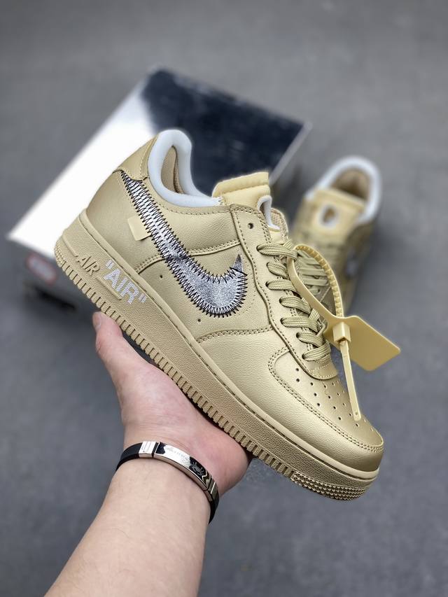 Virgil Abloh设计师独立品牌off-White X Nike Air Force 1 Low’07 Metal Gold 空军一号经典低帮百搭休闲运动