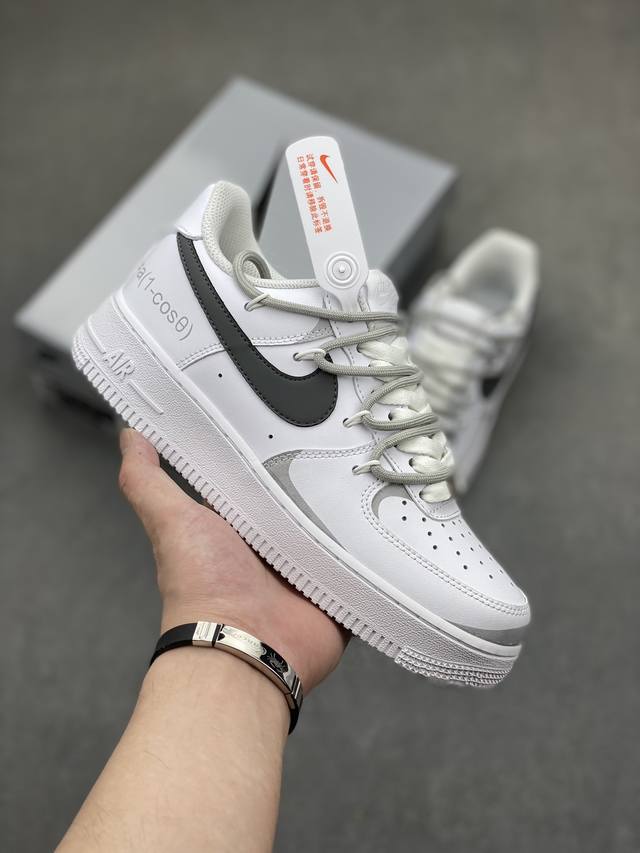 官方爆款定制 二次元主题 Nike Air Force 1 Low’07 喷绘 白灰 空军一号绑带低帮休闲板鞋 定制皮料 原厂3D打印 定制鞋盒 原楦原纸板 纯