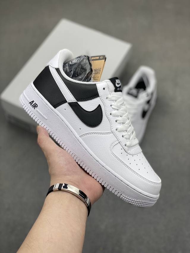 Nike Air Force 1 Low 白黑拼接 空军一号低帮运动休闲板鞋 官方同步 原装级别 原楦头原纸板 打造纯正空军版型#专注外贸渠道 全掌内置蜂窝气垫