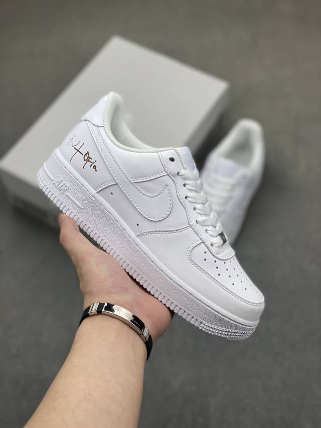 官方同步 原鞋开发 高性价比版本 Travis Scott×Nike Air Force 1 Low 联名 低帮空军一号休闲板鞋 独家私模 原厂皮料 配件齐全