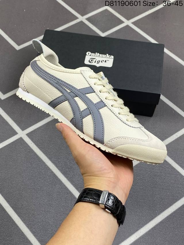 Onitsuka Tiger鬼冢虎 Mexico 66 燕麦色 货号：1183A201-250 尺码：36 37 37.5 38 39 40 40.5 41 4