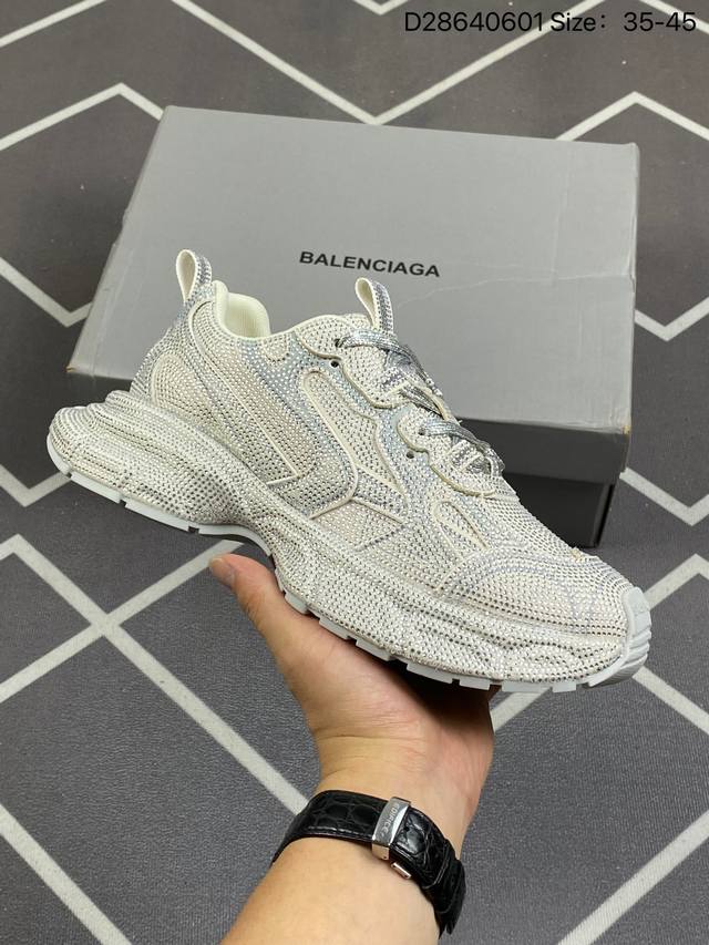 公司级balenciaga Runner Kith Four.Color 巴黎世家7.0 21Ss最新配色潮流复古休闲鞋#全新磨具开模 原版原装大盒 还原官方配