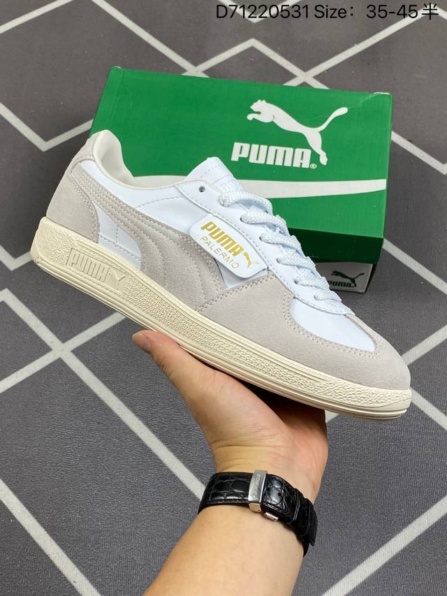 彪马puma Palermo Og 防滑耐磨低帮德训板鞋 男女运动鞋，Army Trainer Og休闲鞋沿用德训鞋经典外观 鞋身和鞋舌分别添加了品牌标志性 L