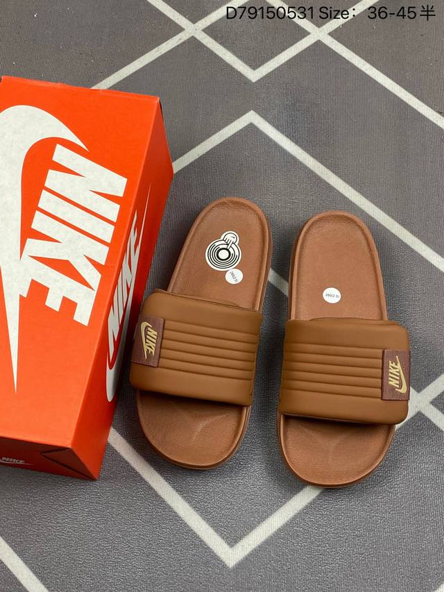 Nike Offcourt Adjust Slides 夏季单品 男女鞋半码制 采用超轻一次发泡revive底模鞋床#可吸汗织物衬里材料,柔软舒适夏季必备单品，