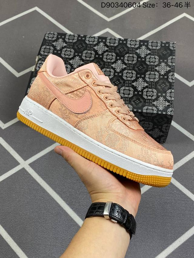 耐克 空军一号 Af1运动板鞋 陈冠希凝结集团clot X 藤原浩闪电fragment Design X Nike Air Force 1 Jt Premium