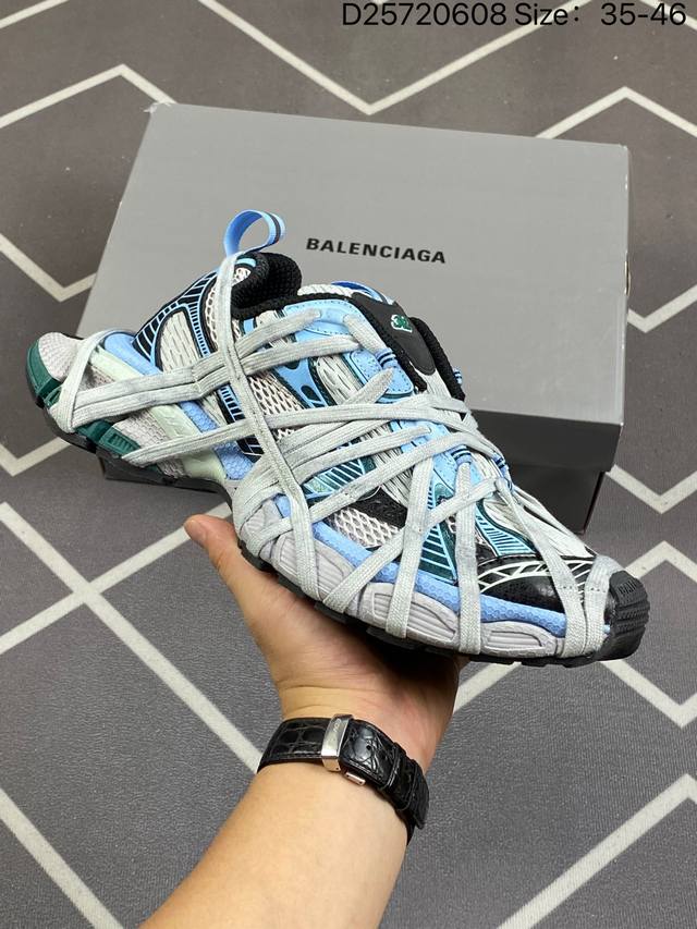 公司级balenciaga Runner Kith Four.Color 巴黎世家7.0 21Ss最新配色潮流复古休闲鞋#全新磨具开模 原版原装大盒 还原官方配