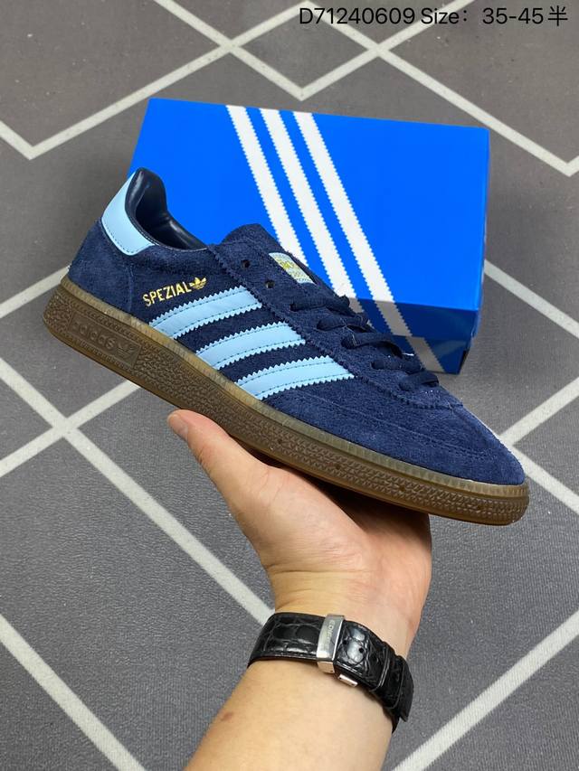 真标半码 adidas阿迪达斯 Handball Spezial 复古运动休闲板鞋 d71240609 Size：35-45半