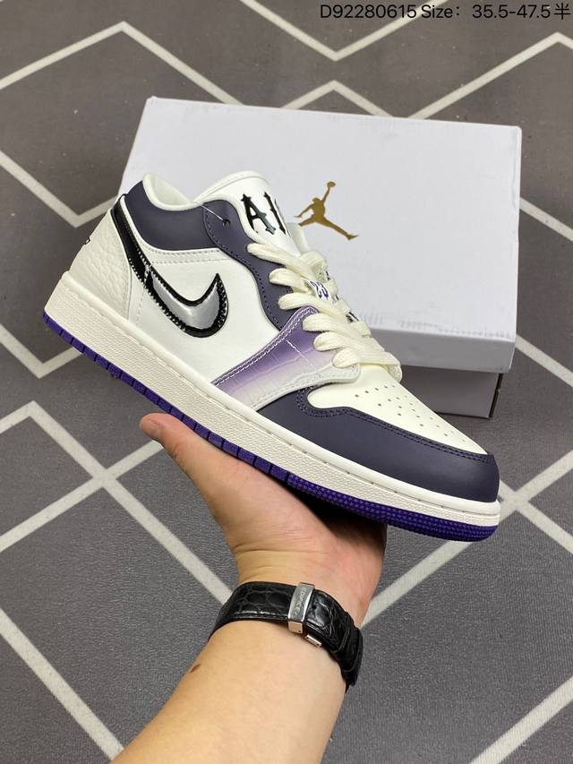 耐克 乔丹air Jordan 1 Low Aj1 乔1 乔丹1代aj1 低帮复古文化休闲运动篮球鞋。该鞋款从 1985 年元年款汲取设计灵感，焕新演绎简约经典