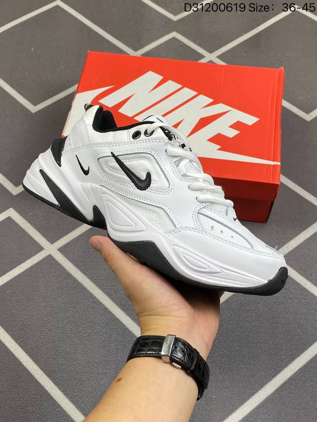 真标耐克nike Air Monarch M2K 经典复古老爹鞋 夸张流线极符 风靡老爹元素 外形延续当下潮流得未来感老爹鞋 设计干净！ 货号:Ao3108-0