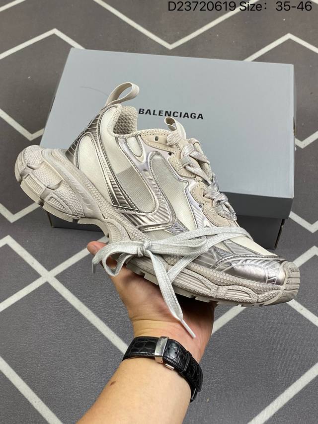 公司级balenciaga 巴黎世家 采用环保再生超纤革与网眼织物鞋面材质 原鞋一致重度做旧效果 ，全原装eva环保去臭环型鞋垫，全新开发5层私模,搭载轻量发泡