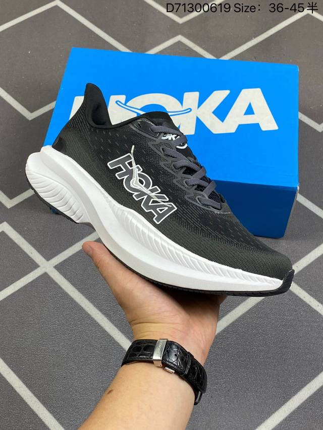 Hoka One One独特的竞训鞋,主打舒适软弹hokamach马赫6#竞速跑鞋 Hoka Mach 6 轻盈且富有弹性的舒适感！迄今为止最轻量灵敏的mach