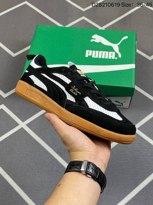 彪马puma Palermo Og 防滑耐磨低帮德训板鞋 男女运动鞋，Army Trainer Og休闲鞋沿用德训鞋经典外观 鞋身和鞋舌分别添加了品牌标志性 L