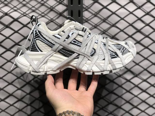 放店460 法国高端奢侈品牌-巴黎世家balenciaga 3Xl Sneakers 3+系列 网织做旧绑带低帮复古阔型底姥爹风潮流百搭休闲慢跑鞋 Balenc