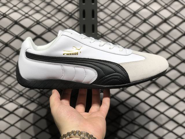 放店 puma Speedcat 复古彪马薄底轻盈休闲运动鞋 以质感皮革鞋面混搭网布设计 并配有激光切割细节 别具特色 彰显个性 货号：397116 01 尺码