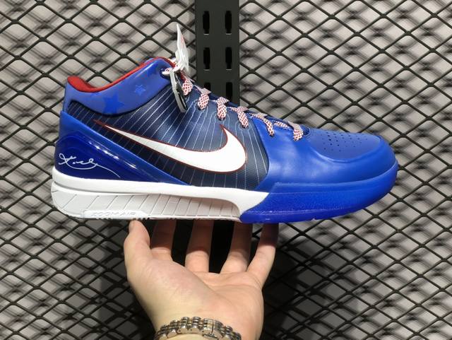 放店 nike Zoom Kobe 4 科比四代 费城蓝色 Zoom Turbo气垫后掌eva缓震 实战配置直接拉满 原楦纸板开发 鞋身流线型、后跟塑形 区分土