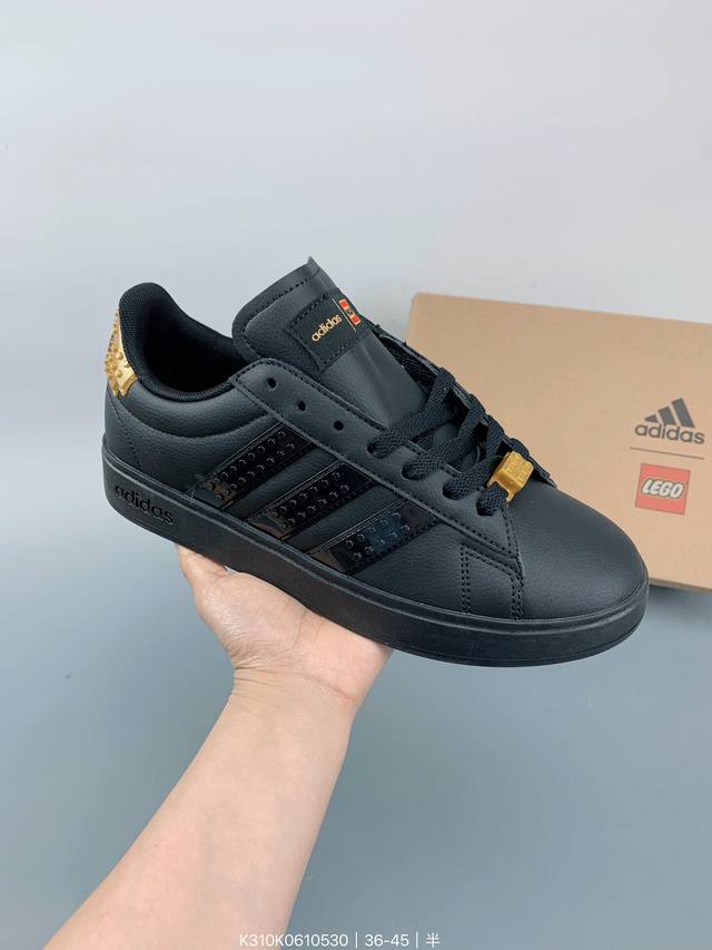 Legoxadidas Neogrand Court三叶草.男女鞋2023校园潮流风 情侣休闲板鞋 size：如图 编码：K310K0610530