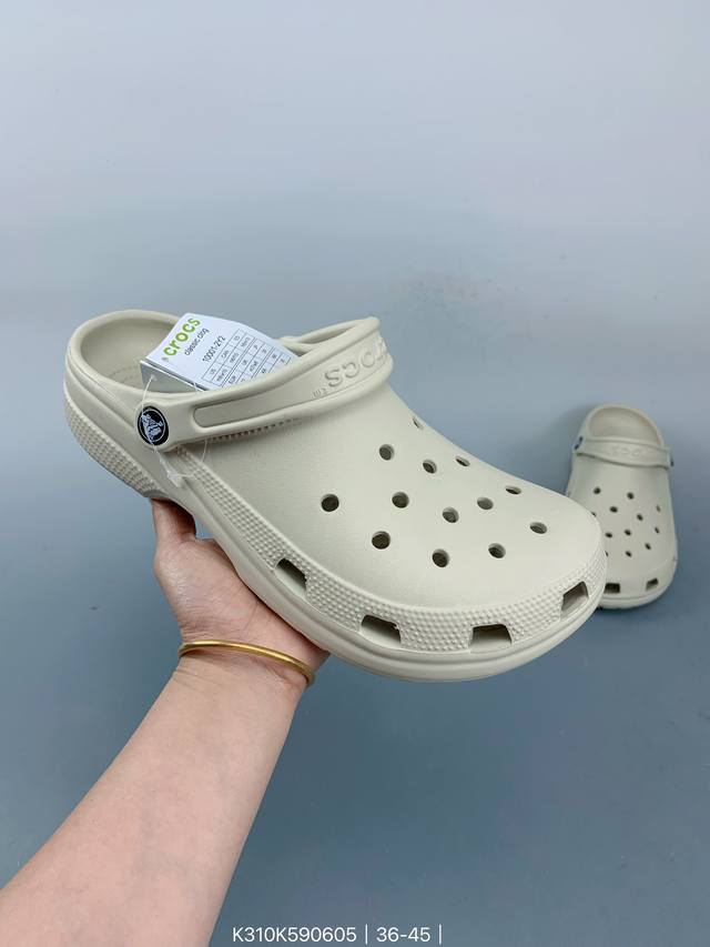 Crocs洞洞鞋卡洛驰情侣沙滩厚底涡轮增高包头凉拖男女鞋 size：如图 编码：K310K590605