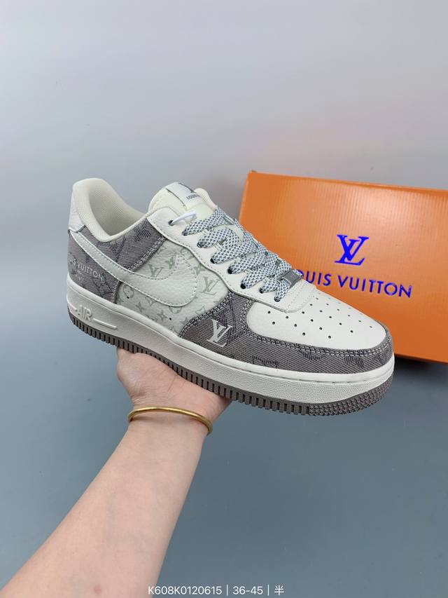 Nike Air Force 1 '07 Low Lv联名空军一号 中帮 运动鞋 休闲鞋 折边针车 工艺难度大 原楦头原纸板 原装鞋盒 定制五金配件 内置全掌气