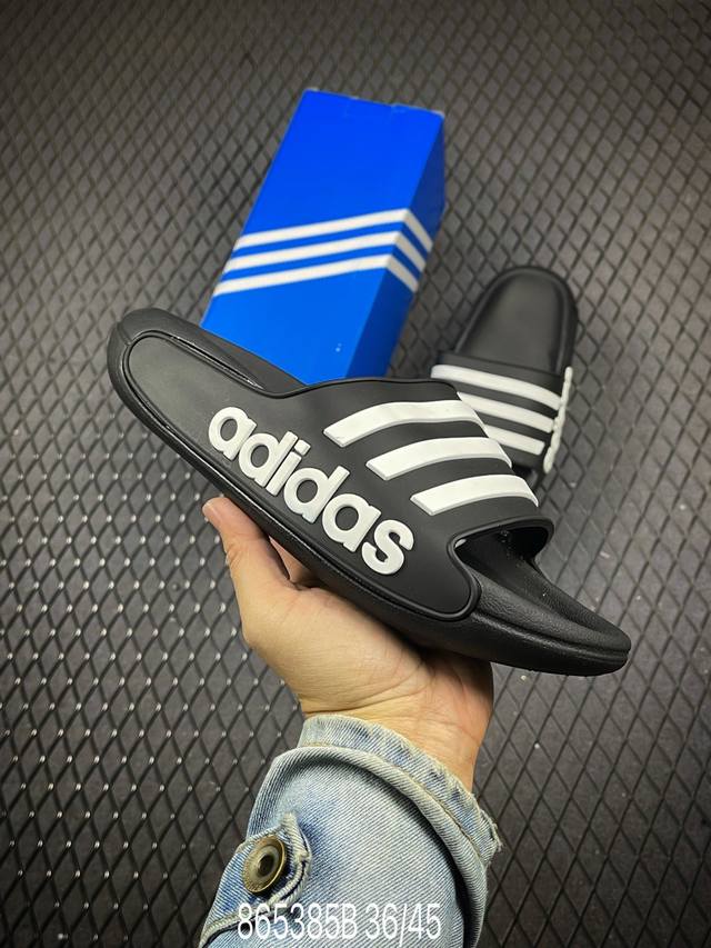 阿迪达斯 Adidas Superstar 沙滩休闲一字拖鞋 尺码:36 -45 编码：8653