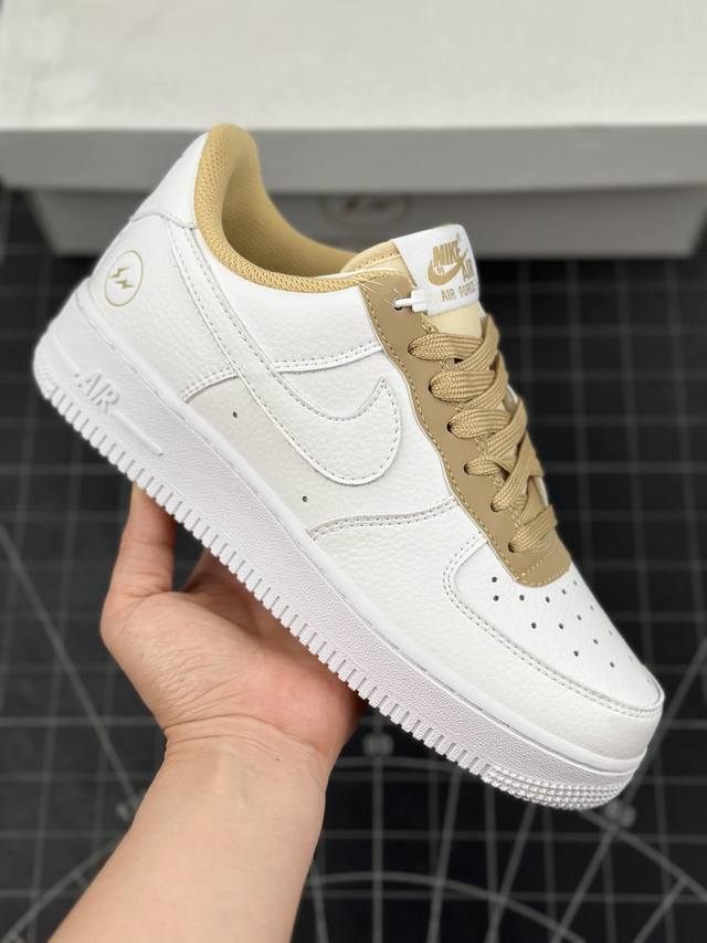 本地 核心私 公司级fragment Design X Nike Air Force 1 Low 闪电 藤原浩联名 白金经典空军一号低帮休闲板鞋 3M反光 定制