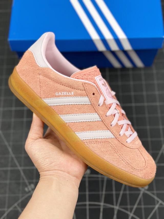 本地 核心私 adidas Originals Gazelle Indoor 阿迪达斯 低帮 橙灰 男女同款 休闲鞋 这款经典鞋，忠于原版设计，鞋身整体以橙色麂