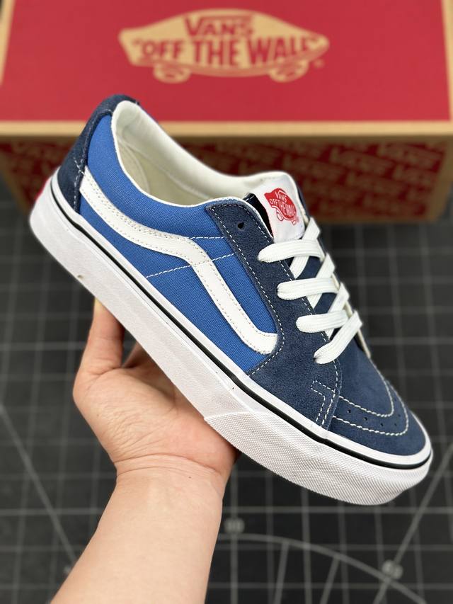 本地 核心私 万斯vans Sk8-Low 经典海军蓝 低帮休闲帆布鞋 工艺：硫化1:1 重量1:1、真标、原钢印、材质标、鞋型标、合格证 货号：Vn0A4Uv