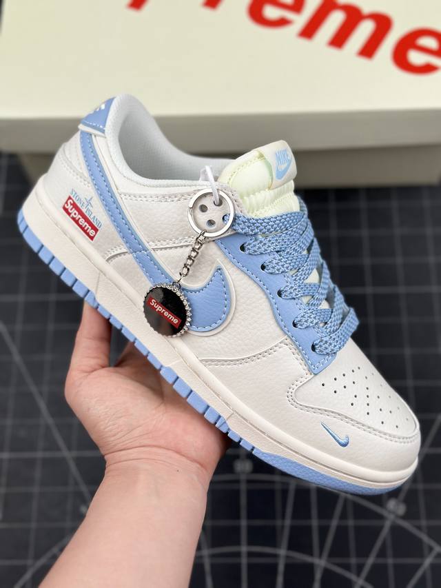 本地 核心私 supreme X Nk Sb Dunk Low 石头岛联名-蔚蓝满天星 周年高端定制 低帮休闲板鞋 #定制鞋盒 大厂纯原品质出货 超高清洁度 皮