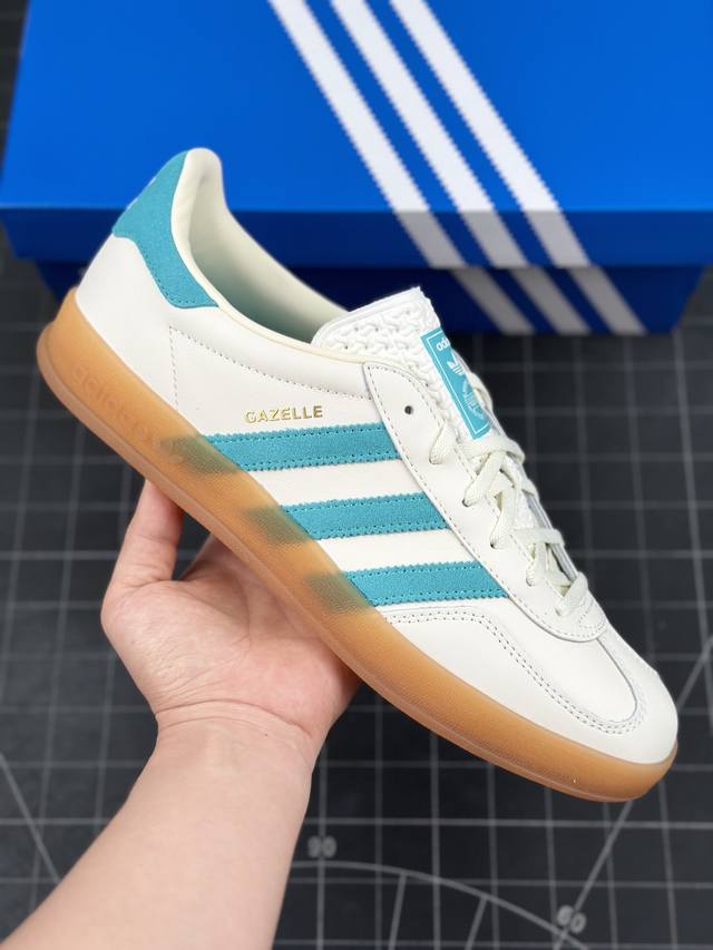 本地 核心私 公司级adidas Originals Gazelle Indoor 三叶草休闲防滑耐磨低帮板鞋 鞋头出色设计 塑就出众贴合感 稳固的后跟贴合足部