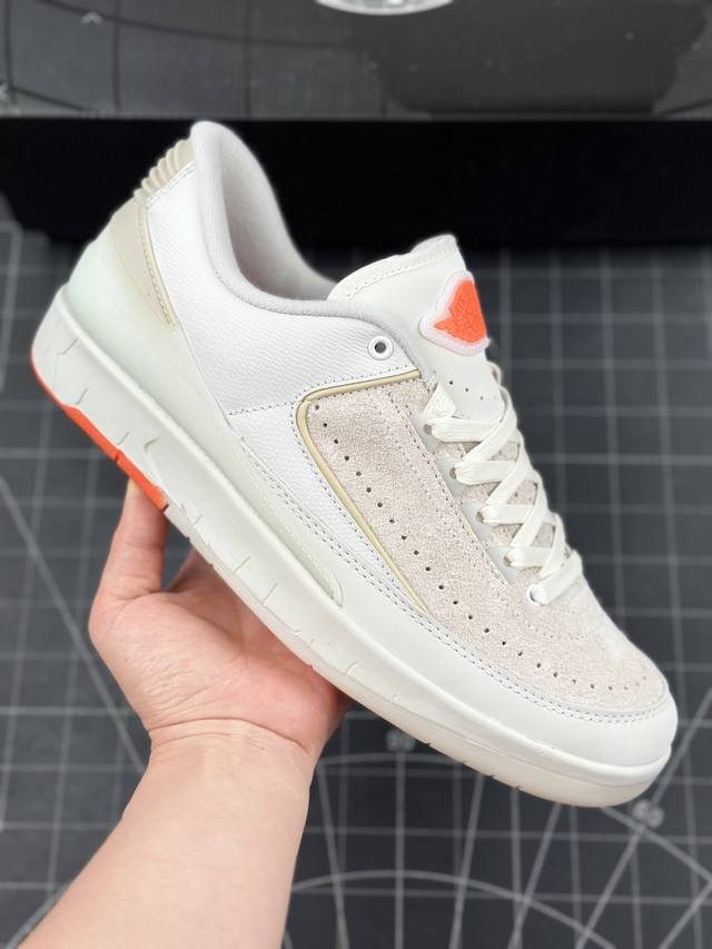 本地 核心私 联名南非街头店铺shelflife X Nike Air Jordan 2 Retro Low Sp White Light Bone Manda