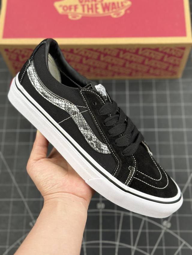 本地 核心私 万斯男鞋snake Sk8-Low Reissue Sf蛇皮纹低帮帆布鞋滑板鞋 工艺：硫化1:1 重量1:1、真标、原钢印、材质标、鞋型标、合格证