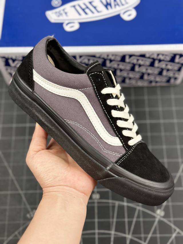 本地 核心私 vans Vault Og Old Skool Lx 高端支线 黑武士拼接帆布板鞋 工艺：硫化1:1 重量1:1、真标、原钢印、材质标、鞋型标、合