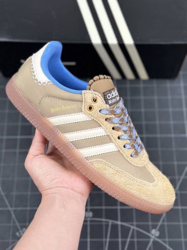 本地 核心私 联乘英国设计师品牌wales Bonner X Adidas Originals Samba Classic Tan White Gum 桑巴舞系