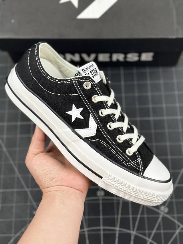 本地 核心私 匡威converse One Star Academy Pro经典黑白一星系列复古休闲板鞋 匡威官方新款焕新经典真标硫化工艺双层围条夹布防开胶工艺