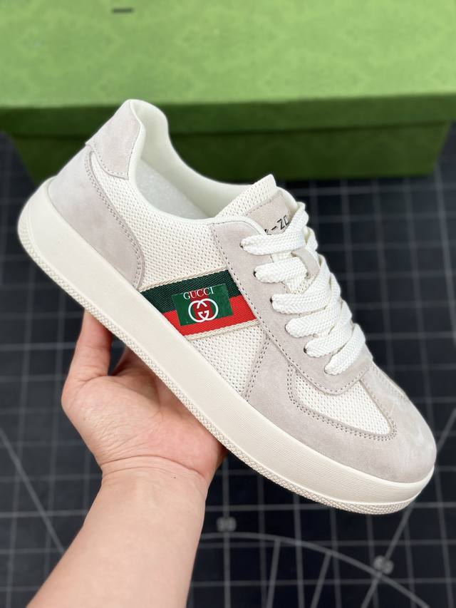 本地 核心私 gucci 轻奢单品 广东品质原厂 高奢古驰gucci Screener Gg High-Top Sneaker休闲潮鞋系列 意大利进口超软小牛皮