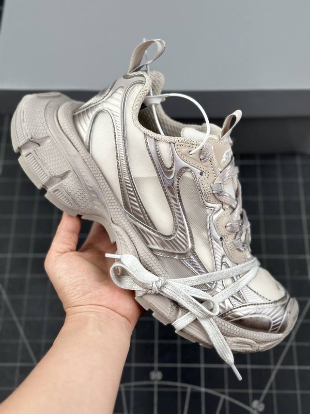 本地 核心私 Vg版 法国高端奢侈品牌-巴黎世家balenciaga 3Xl Sneakers 3+系列低帮复古阔型底姥爹风潮流百搭休闲慢跑鞋 男女鞋配件防尘袋