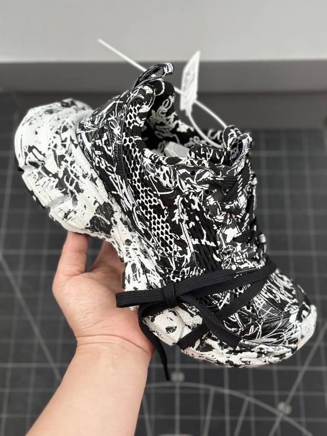 本地 核心私 Ok版 法国高端奢侈品牌-巴黎世家balenciaga 3Xl Sneakers 3+系列低帮复古阔型底姥爹风潮流百搭休闲慢跑鞋 男女鞋配件防尘袋