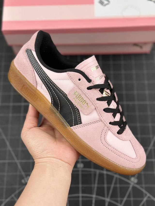 本地 核心私 联乘职业足球俱乐部 巴勒莫palermo F.C. X Puma Palermo Low Sneakers 巴勒莫系列低帮德训风拼接皮革复古百搭休