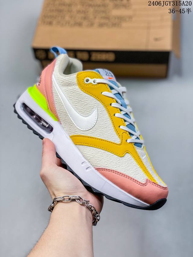 Nk Air Max Dawn 全新缓震气垫跑鞋 #鞋款带来新的外底和鞋帮额外尺寸为鞋子的耐久设计线条增添了新能量。从配色上彰显出浓厚的复古气质。最大的亮点当属