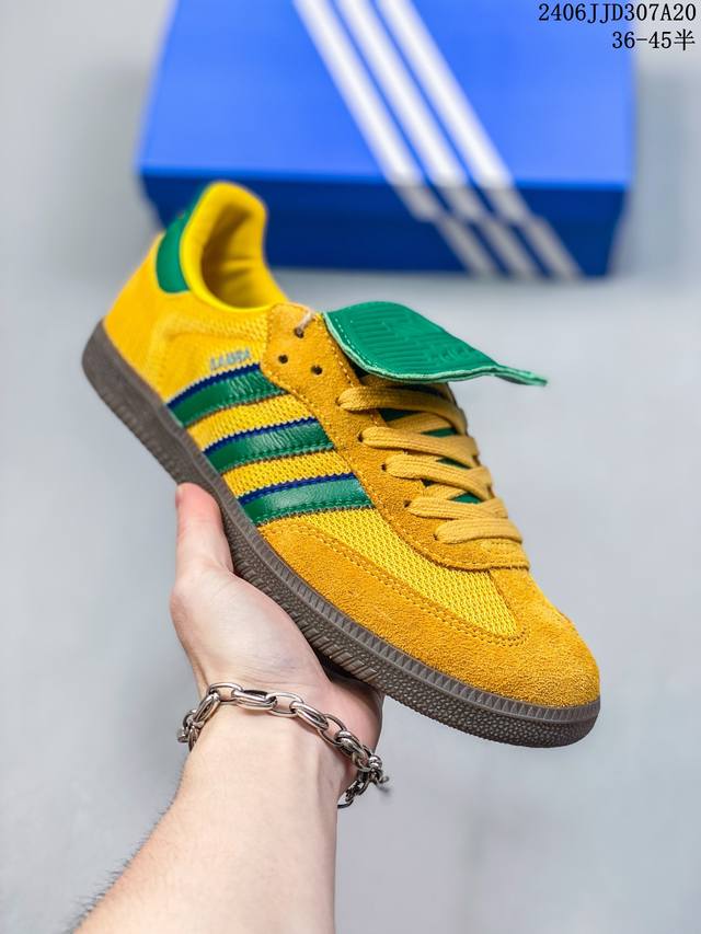 真标 阿迪达斯 Adidas Wb Pony Tonal Samba 运动板鞋 经典三叶草与德训鞋结合 复古种草。2023年，是阿迪达斯samba之年。Samb