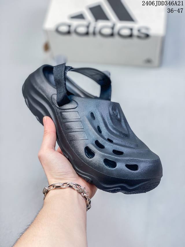 Adidas 阿迪达斯三叶草adifom Adilette 黑白包头男女面包拖鞋凉拖鞋 货号:Fy8970 编码：06Jdd346A21 Size:36～45