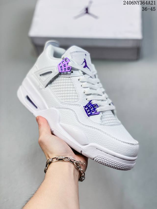 耐克 Nike Air Jordan 4 Retro Og迈克尔 乔丹aj4代乔4 中帮复古休闲运动文化篮球鞋 秉承轻量化的速度型篮球鞋设计思想完成设计，降低重