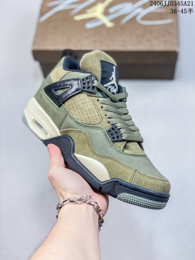 公司级 带半码 Air Jordan 4 Retro Og ”Cement“ 白水泥 Aj4 乔丹4代 Aj4 乔4 白水泥 乔丹篮球鞋系列 以白色鞋身辅以水泥