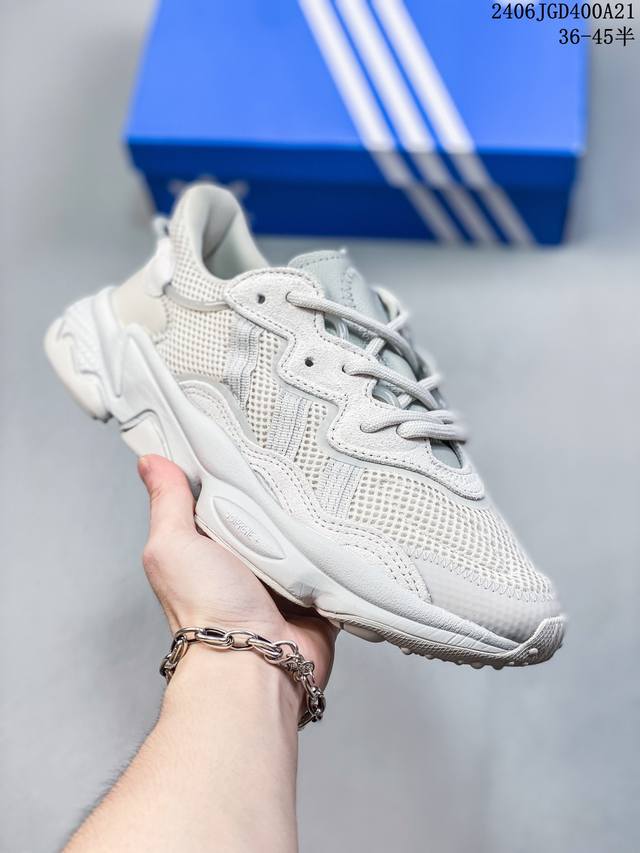 公司级adidas Originals Ozweego 简版椰子 2021官方同步上架 经典实拍 三叶草3M反光复古 水管老爹鞋 实体独立订单 中文盒标 同步专