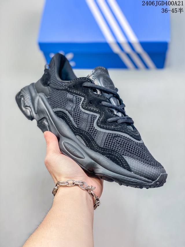 公司级adidas Originals Ozweego 简版椰子 2021官方同步上架 经典实拍 三叶草3M反光复古 水管老爹鞋 实体独立订单 中文盒标 同步专