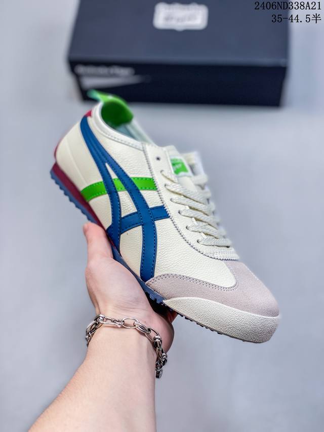 真标 Asics 亚瑟士 男女鞋真标半码制 日产经典老牌-鬼塚虎 Onitsuka Tiger Mexico 66经典墨西哥系列复古经典百搭板鞋休闲运动鞋慢跑鞋