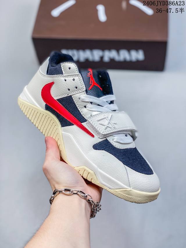 Travis Scottjordan Jumpman Jack Tr米黑红倒钩篮球鞋fz8117-101尺码:36-47.5半 编码：06Jyd386A23