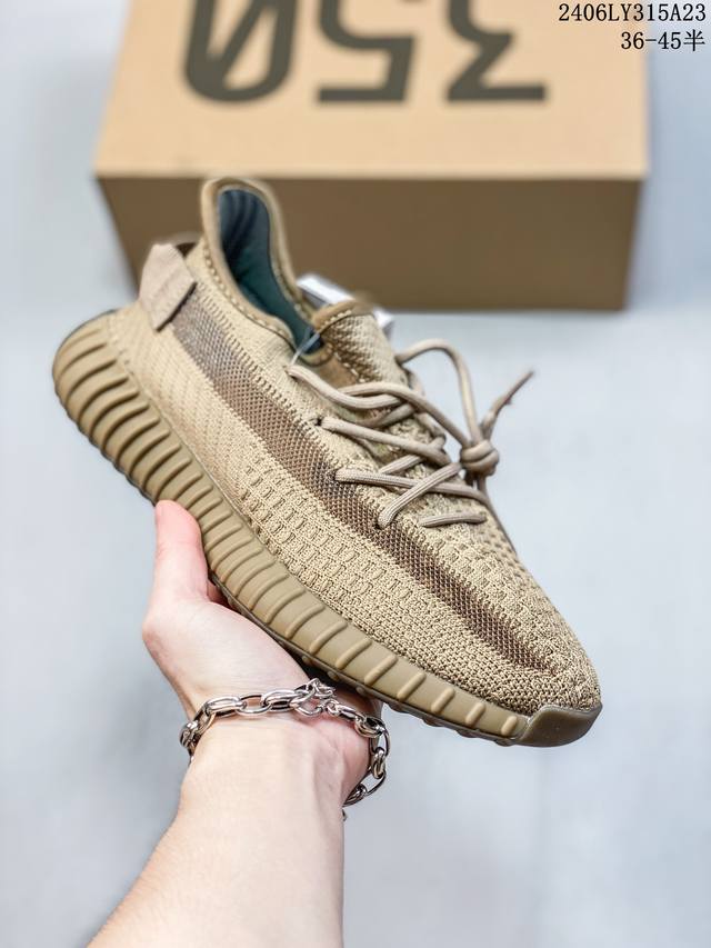 真爆真标 Adidas 阿迪达斯 Yeezy Boost 350 V2 椰子 休闲透气缓震舒适 百搭轻便中底慢跑鞋 椰子鞋经典运动鞋中性跑鞋 06Ly315A2