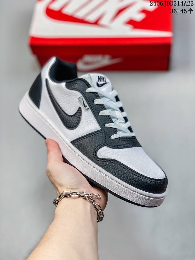 真标耐克nike Ebernon Low Prem 休闲运动板鞋 低帮百搭透气休闲运动板鞋，经典耐用的设计，兼顾舒适脚感和出众风范，演绎匠心之作。结构性的支撑贴